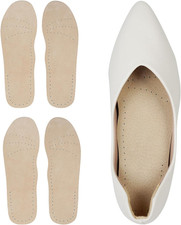 2 Pairs Pigskin Sockless Insoles Barefoot Cushion Pads Absorbs Sweat  Controls