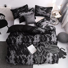 3Pcs Duvet Cover Set with Pillow Case Double Comforter Bedding Set Quilt Cover Q