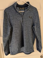 Under Armour Women's Heat Gear 1/4 Zip Fleece Size Medium Heather Blue
