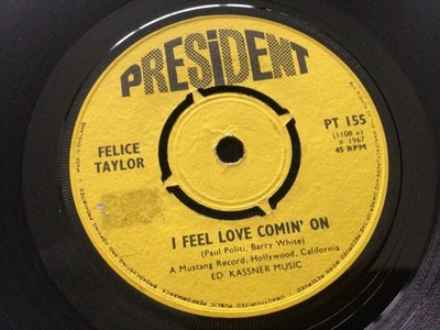 FELICE TAYLOR I FEEL LOVE COMING COMIN ON NORTHERN SOUL  UK  7'' VINYL 45