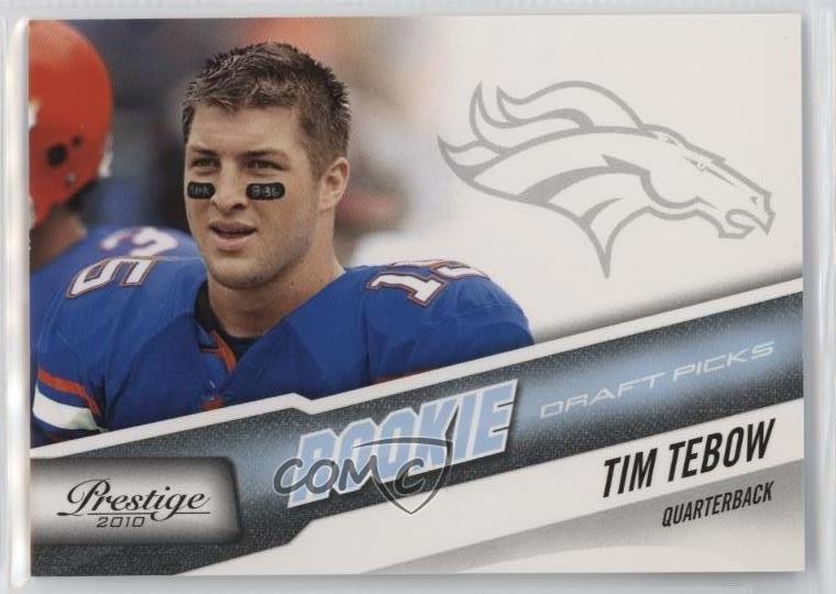 2010 Panini Prestige Draft Picks Light Blue /999 Tim Tebow #296 Rookie RC 11co