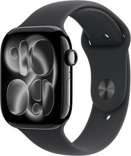 Apple Watch Series 11 (GPS) 46MM Jet Black Aluminum Case Black Sport Band
