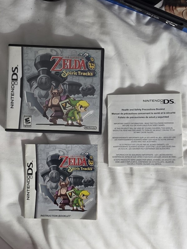 Nintendo Zelda Spirit Tracks Manual + Original Case Cover Art (DS)