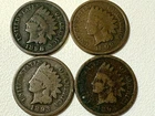 1893, 1895, 1898 and 1899 Indian Pennies