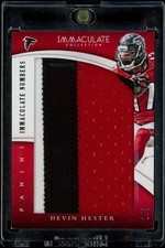 2015 Devin Hester Immaculate Numbers Game Used Patch /3 ATLANTA FALCONS BEARS