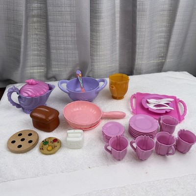 Pretend Tea Party Set Lot Plates Kitchen Items Pretend Food Etc Lot Of Misc Item