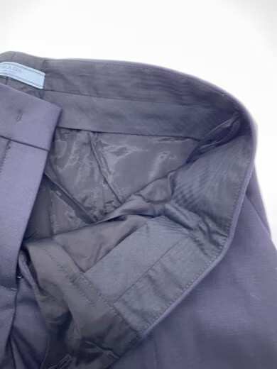 PRADA 17SS virgin wool pleated slacks/ straight pants/ size 40/ wool/ NVY/ P2925 thumbnail 3