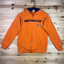 NFL Denver Broncos Hoodie Youth Large Orange Team Apparel Hooded Sweatshirt