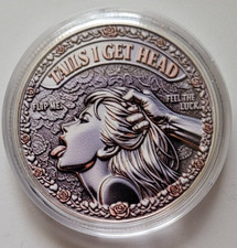 Naughty Heads/ Tails card guard: light gray (near mint)