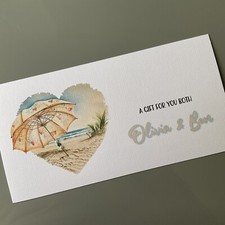Personalised Money/Gift Card Wallet Wedding Honeymoon Holiday