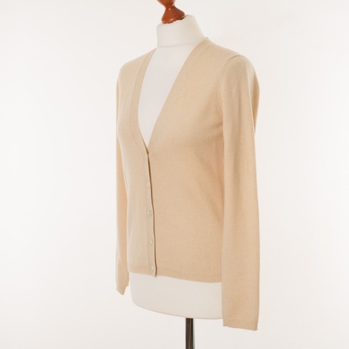 Ladies THEORY 100% cashmere ivory cardigan size M - Picture 3 of 5