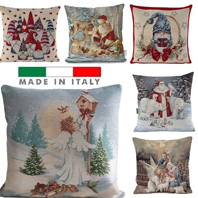 Federa cuscini divano fodera copricuscino GOBELIN LUX con cerniera Vari Stili