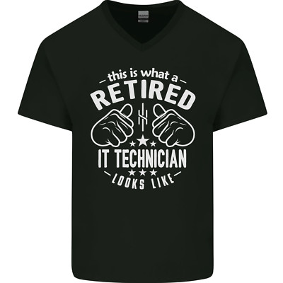 A Retired It Technician Looks Like Herren V-Ausschnitt Baumwolle