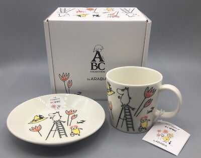 Arabia ABC Collection Mumin Becher & Untertasse, neu & verpackt