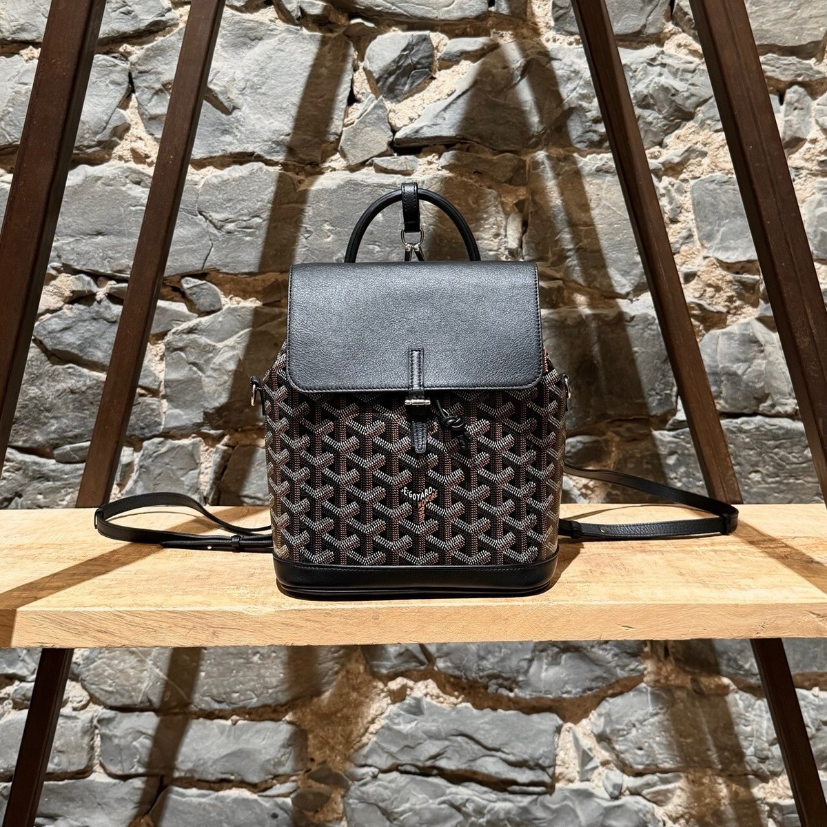goyard バッグ Goyard 2019 Black Goyardine Mini Alpin Convertible Backpack | eBay