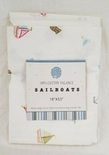 Sailboats 100 Cotton Window Valance 53" x 18" NIP
