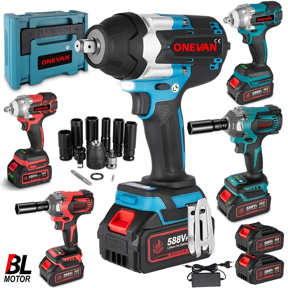ONEVAN 2800N.M Avvitatore a percussione a batteria cricchetto brushless avvitatore a batteria 1/2" per Makita