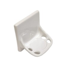 Ceramic Toothbrush Holders for Bathrooms Over Tile Wall Mount Flat Back Tumbler
