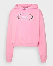 AUTHENTIC NIKE WOMEN SPORTSWEAR CIRCLED LOGO FLEECE HOODIE CV1870-654