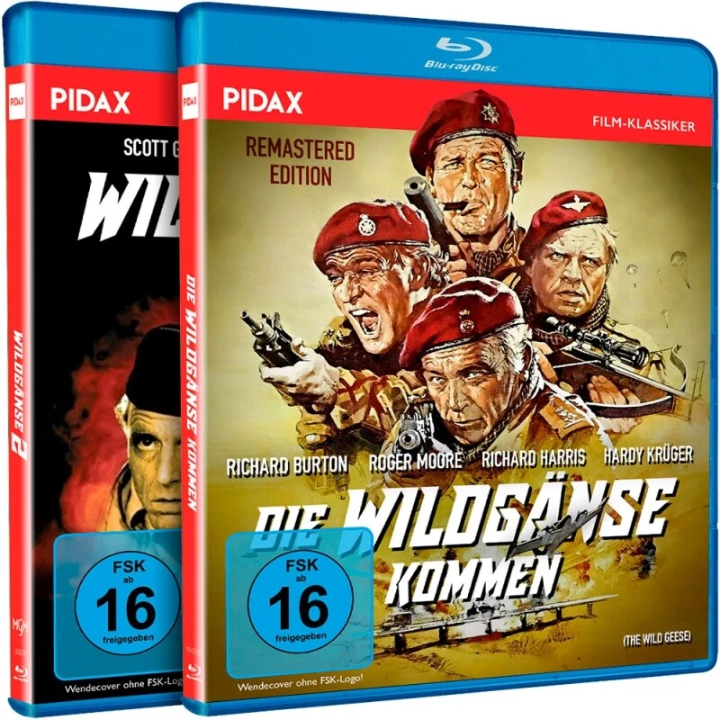 THE WILD GEESE 1 & 2 II *REMASTERED / Roger Moore / Scott Glenn* NEW RB Blu Ray