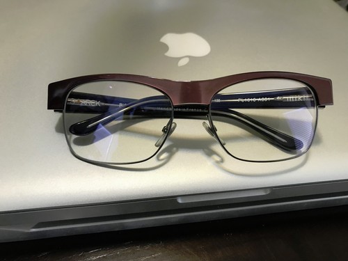 STARCK EYES EYEGLASSES MODEL PL1018 A001 BURGUNDY BLACK NEW AUTHENTIC! - Picture 2 of 2