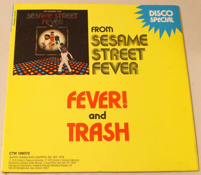 RARE New 1978 PROMO 45 RPM off Sesame Street Fever Trash LP Funk Disco Bee Gees