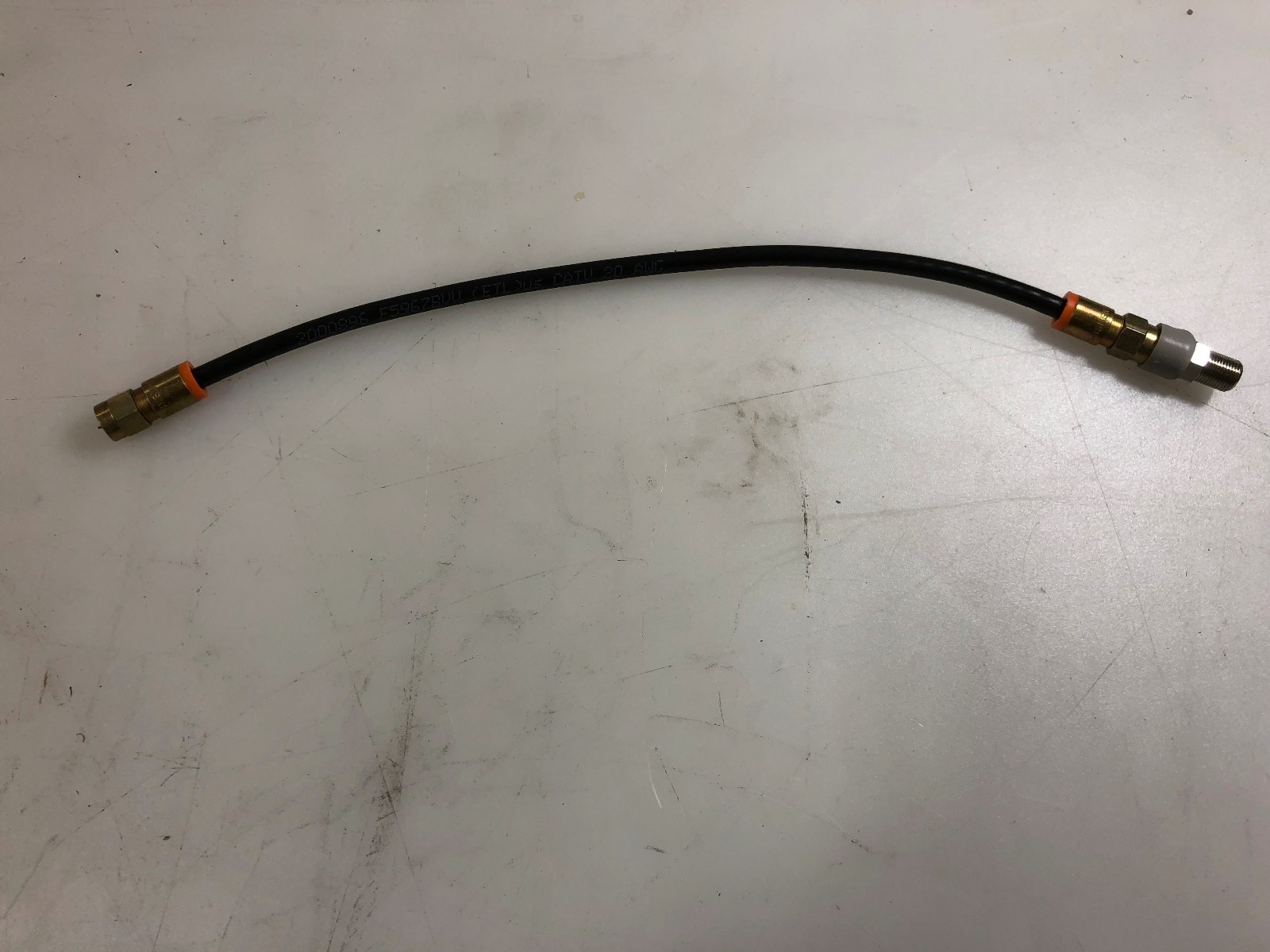 1ft Black RG59 Coaxial Jumper Cable with F-81 Barrel Connector