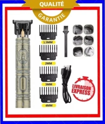 Tondeuse Cheveux Hommes Barbe Rasoir professionnelle en T Kit Electrique Cadeau