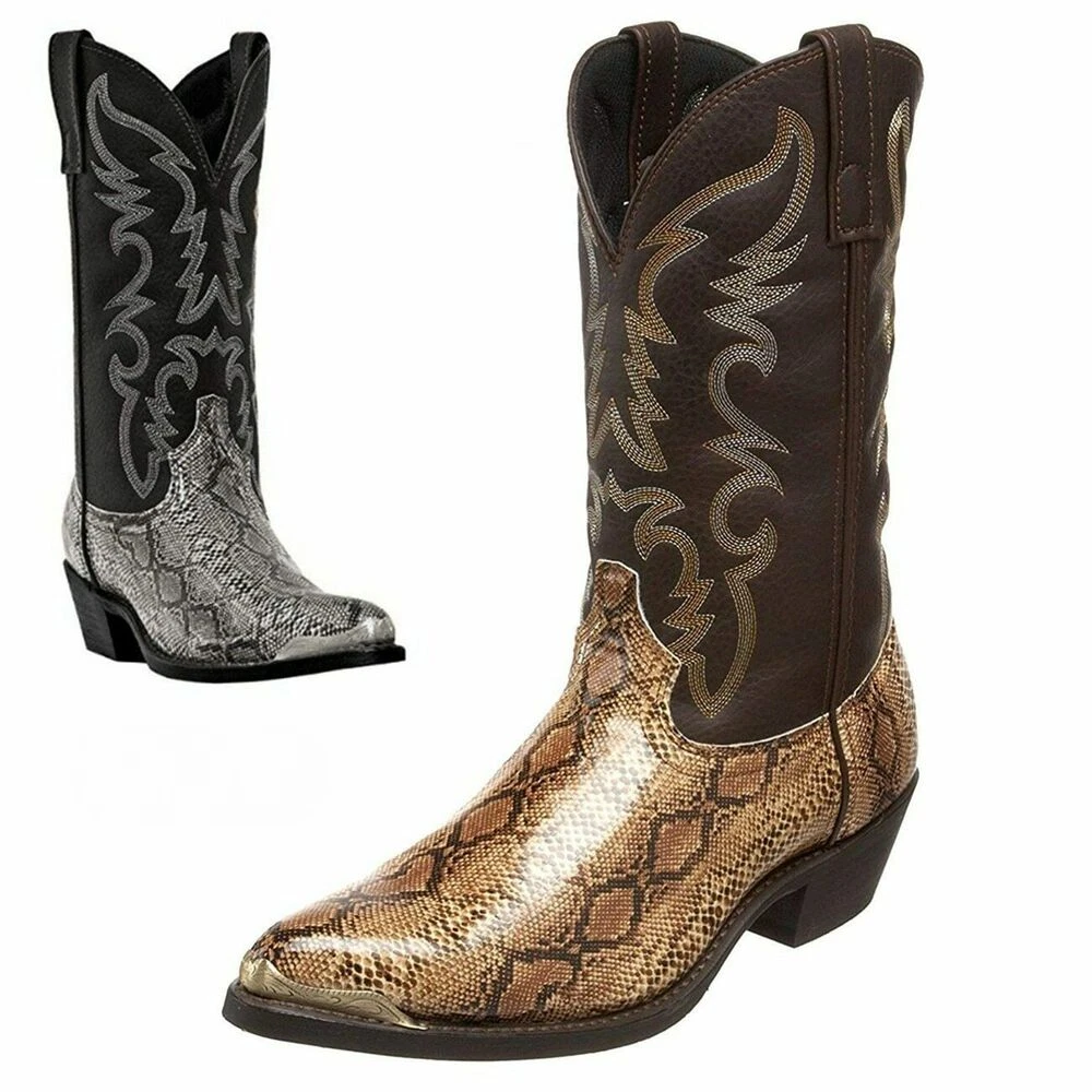 Faux snakeskin cowboy boots cheap