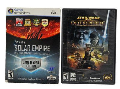 Star Wars The Old Republic & Sins Of A Solar Empire PC Games Lot of 2