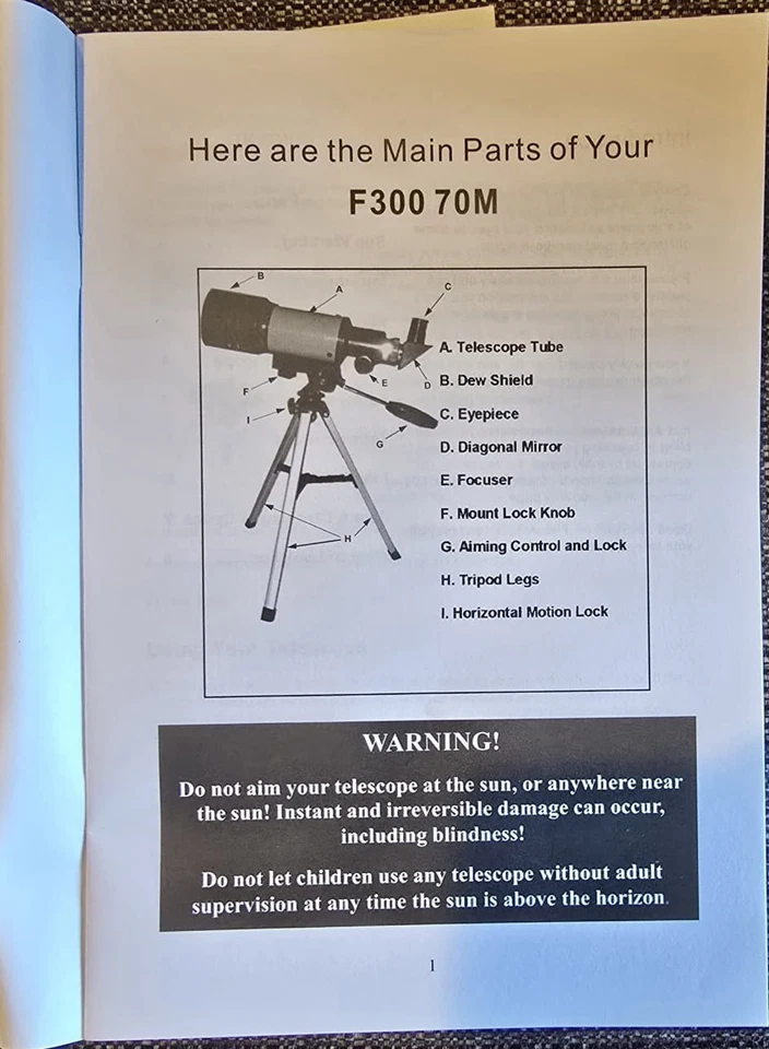 F30070M 70mm Aperture 300mm Astronomical Refractor Telescope-Tripod & Scope NEW - Image 2 of 4