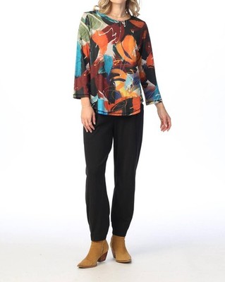 Jess & Jane Ballad Round Neck Top Multi