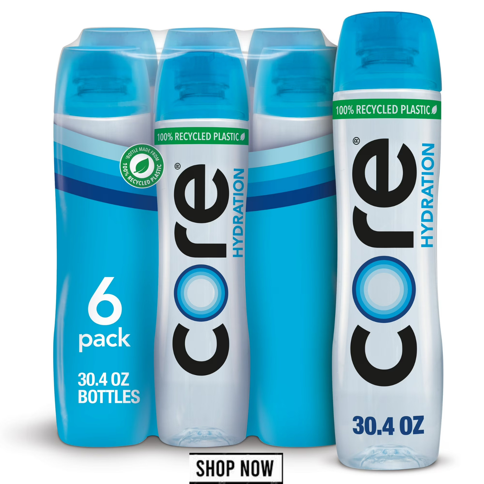 CORE Hydration Perfectly Balanced Drinking Water, 30.4 fl oz bottles, 6 Count