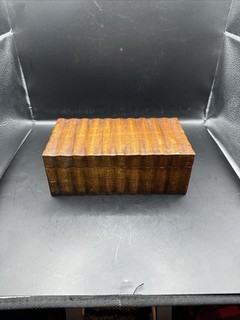 Vintage Wooden Cigar Box With Plastic Inlay
