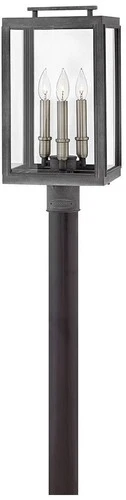 Hinkley Sutcliffe 20" High Aged Zinc Outdoor Post Light - Picture 1 of 4