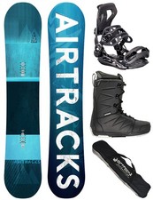 AIRTRACKS Snowboard Set Blue Drifter Rocker+Bindung Star+Boots+SbBag 155 160 164