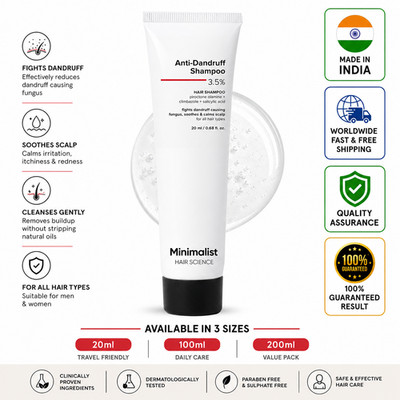 Anti Dandruff Shampoo with 3.5% Salicylic Acid + Climbazole 100ml