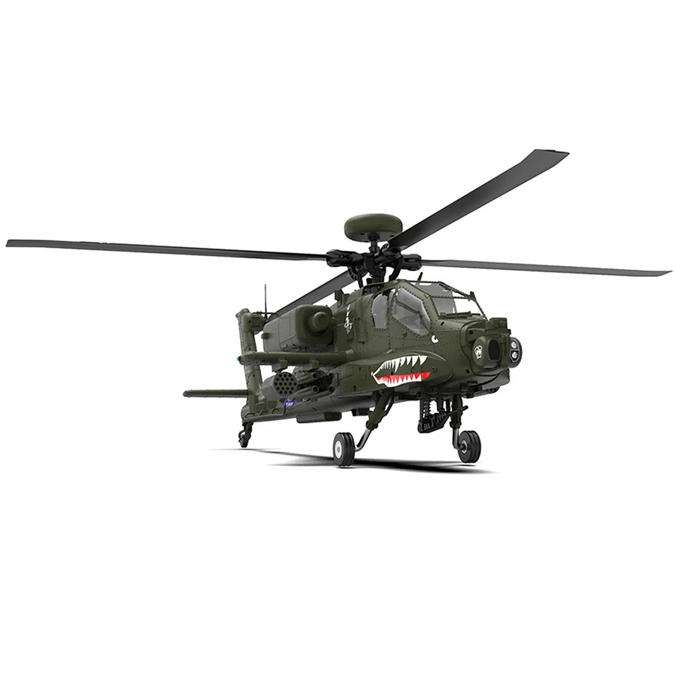 YXZNRC F11 AH-64D Apache RC Helicopter 6-Axis Gyro 2.4G 6CH Brushless Flybarless - Bild 2 von 4