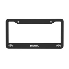 Toyota 2 Pack Aluminum Waterproof License Plate Frame Black
