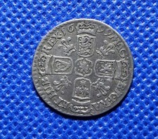 1699 Sixpence William III British Silver Coin Plumes In Angles