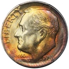 1955 S Toned Roosevelt Dime PCGS MS 66 See Video Toning Silver Coin 10C