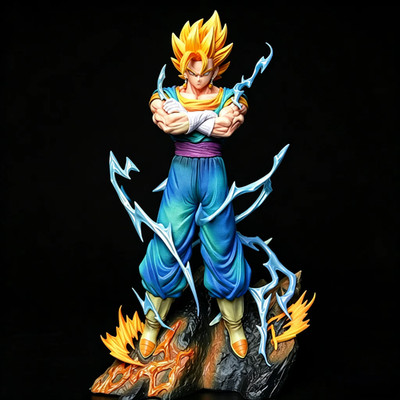 Anime Dragon Ball Z Vegetto Super Saiyan Action Figure 34cm PVC Statue W/BOX