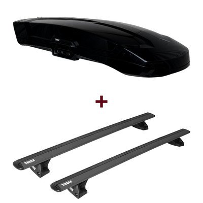 Dachbox Thule Vector M + Dachträger Thule WingBar EVO für Subaru Outback Typ BP