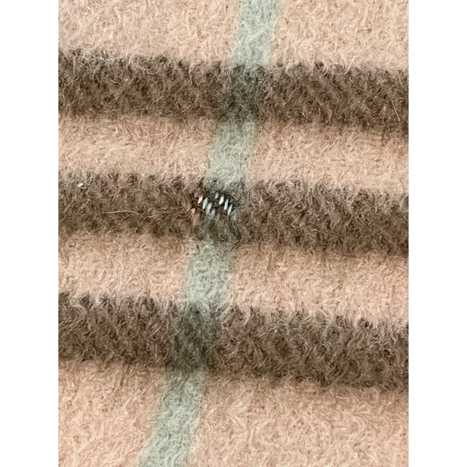 Bufanda Burberry London rosa cachemir a cuadros flecos Inglaterra Foto 4 de 4