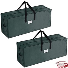 Set of 2 Christmas Tree Storage Bags Heavy-Duty Zip Closure Tote Holiday Decor