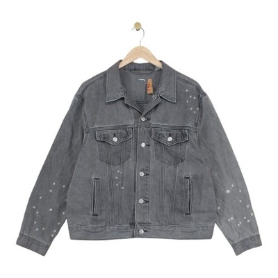 Levis Jeansjacke Herren Größe M/L Grau Trucker Custom Collared