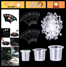 300PCS Tattoo Ink Caps Mixed Sizes with 2 Holders - Perfect for Artists Studio