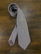 Hermes Paris Brown  100% Silk Tie Made in Fra...