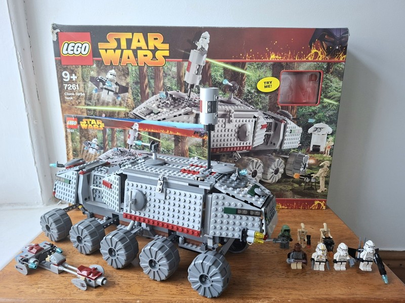 Lego Star Wars: Clone Turbo Tank  Light Up Mace Windu Version 99% Complete 7261