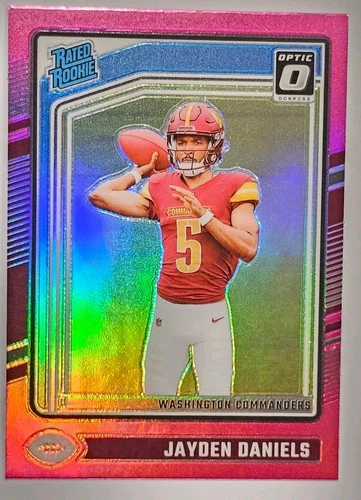 2024 Panini Donruss Optic - Rated Rookie Jayden Daniels #248 Pink Prizm (RC)